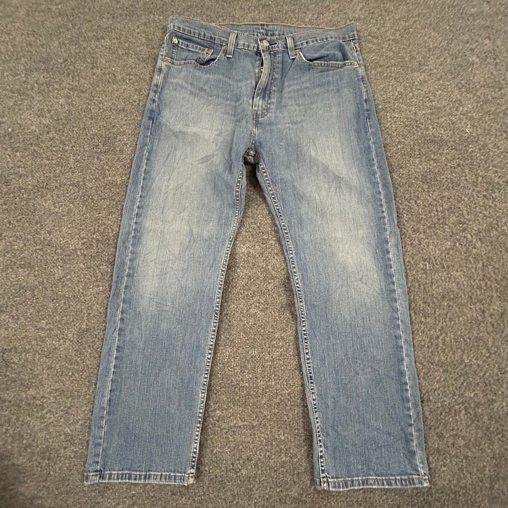 Levi's Jeans Mens Size 34x29 Blue 505 Regular Fit Straight Leg Denim Medium Wash